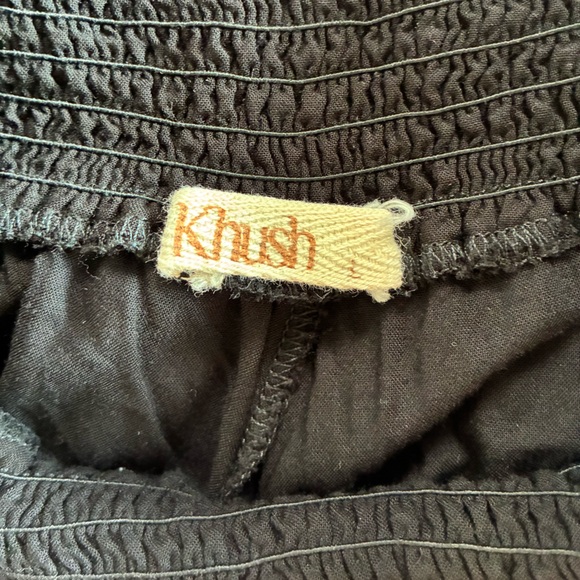Khush Black Wide-Leg Pants - Size Large - Picture 5 of 9